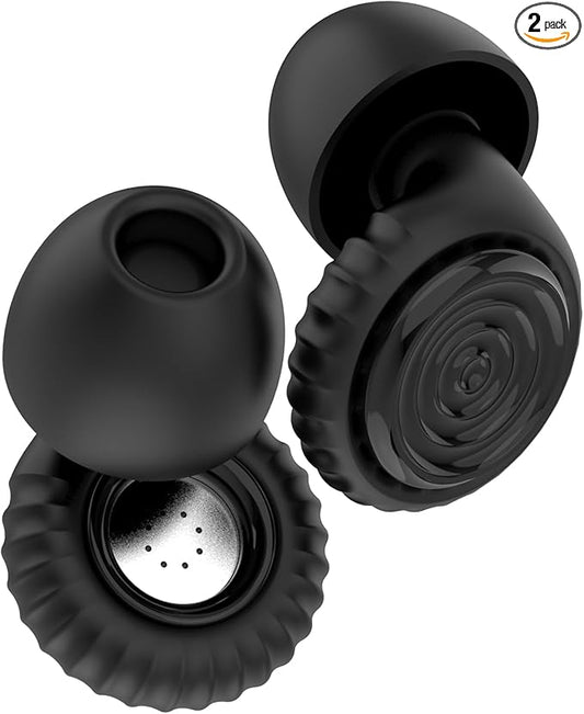45dB Noise Cancelling Ear Plugs for Sleeping & Noise Reduction - Reusable Noise-Reducing Earplugs for Snoring, Concerts, Work & Side Sleepers(Black)
