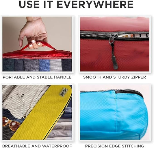 Small Packing Cubes for Suitcases - 5 Pcs Set - Travel Organizer Bags for Carry-On Luggage