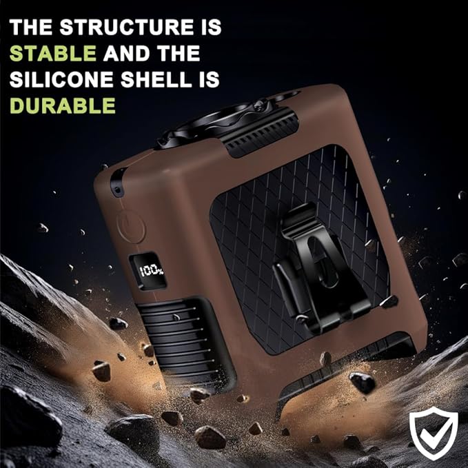 AINFTIME 2025 Portable Waist Clip Body Fan 10000mAh Personal Wearable 6-40H Powerful Outdoor (10000mAh / Deep Brown)