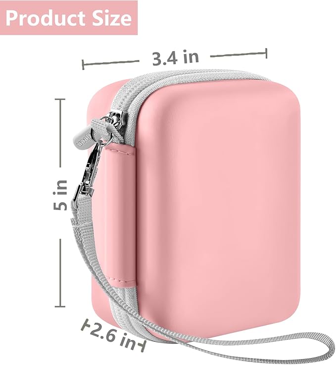Leayjeen Underwater Camera Case Compatible with YISENCE/Trsunow/HICSHON/Yifecial/QUNVAL 11FT Waterproof Camera,Selfie Underwater Camera, Waterproof Floatable Digital Camera-Pink(Case Only)