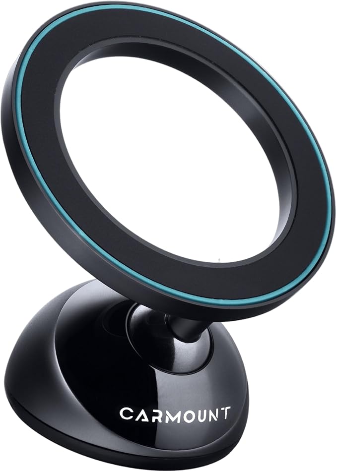 CARMOUNT F3 MagSafe Car Mount | All-Metal Magnetic Phone Dashboard Holder with N52 Magnets Super Strong Hold | 360° Rotation | Universal Compatibility for iPhones Pro Max & All Devices