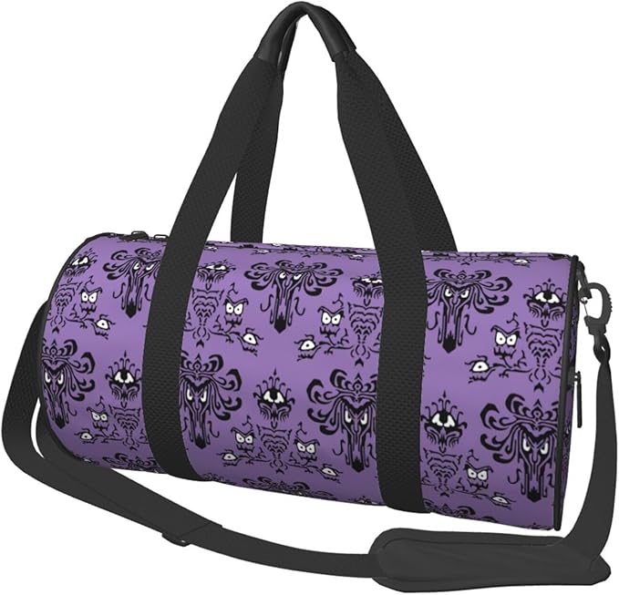 Haunted the Mansion Sports Gym Duffel Bag for Men Women Weekender Travel Workout Training Handbag Water Resistant