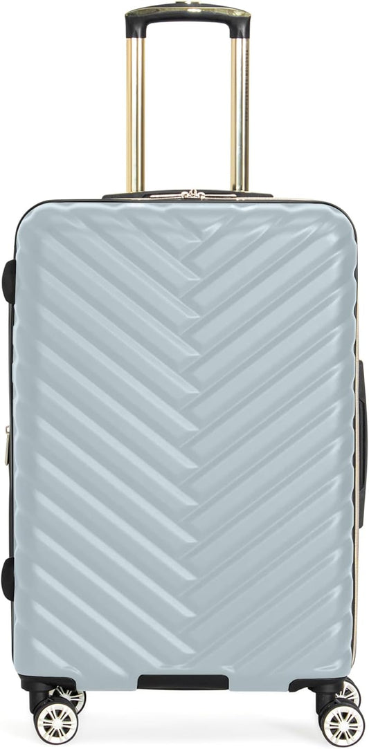 Kenneth Cole REACTION Women's Madison Square Hardside Chevron Expandable Luggage, Slate, 24-Inch Checked
