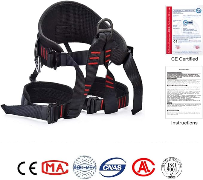 HeeJo Climbing, Safety Safe Seat Belt for Outdoor Tree Climbing, Outward Band Expanding Training Large Size,Climbing Gear