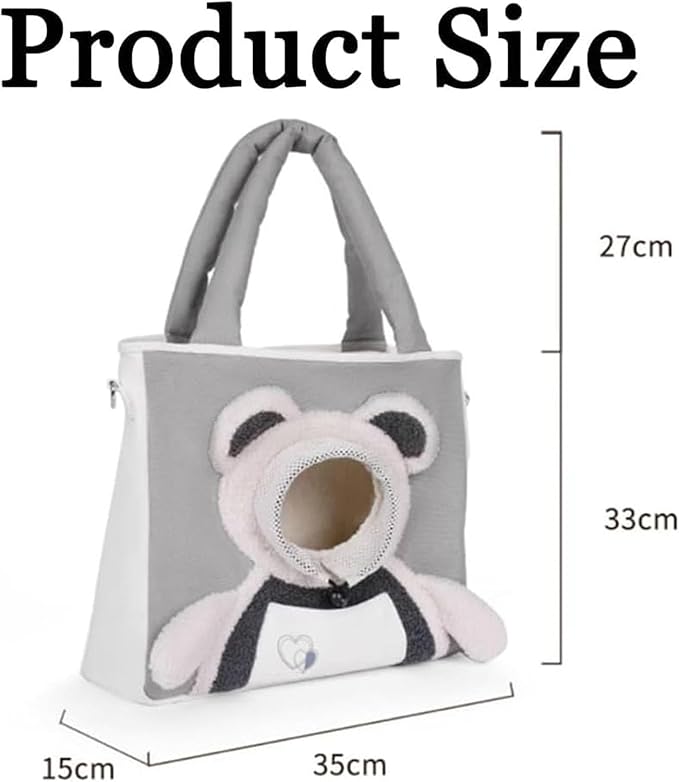 Pet Carrier Shoulder Bag, Canvas Soft Pet Travel Tote with Adjustable Strap & Breathable Mesh, Hands-Free Crossbody for Outdoor Walking/Vet Visits
