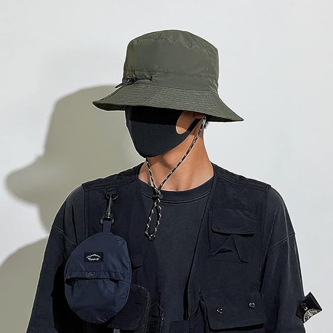 Waterproof Bucket Hat for Women and Men - UV Protection Beach Sun Hat Fishing Safari Boonie Hat Rain Hat Adjustable Packable