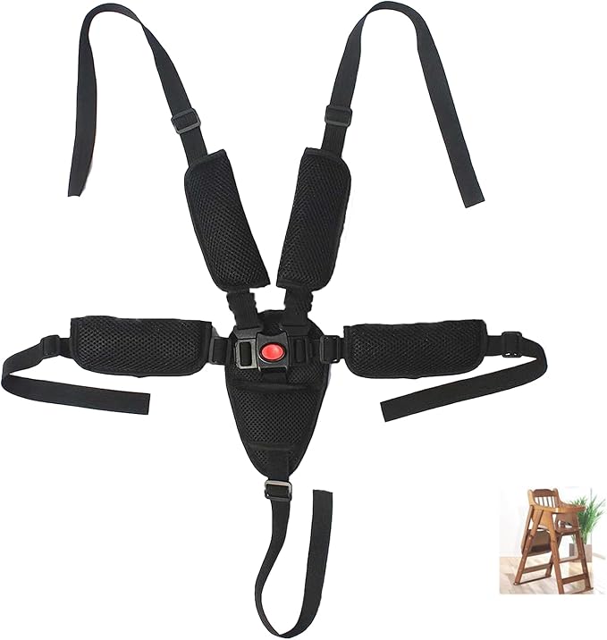 Alovexiong Universal 5 Point Harness Baby Seat Belt, Adjustable Harness Baby Safety Strap