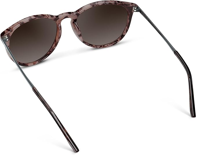 WearMe Pro Round Polarized Sunglasses for Women - UV400 Protection, Lightweight Frame, Vintage Retro Style