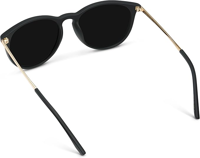 WearMe Pro Round Polarized Sunglasses for Women - UV400 Protection, Lightweight Frame, Vintage Retro Style