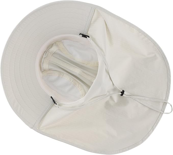 Home Prefer UPF 80+ Sun Hat for Men Women Wide Brim Sun Hat with Neck Flap Summer Safari UV Protection Gardening Fishing Hat