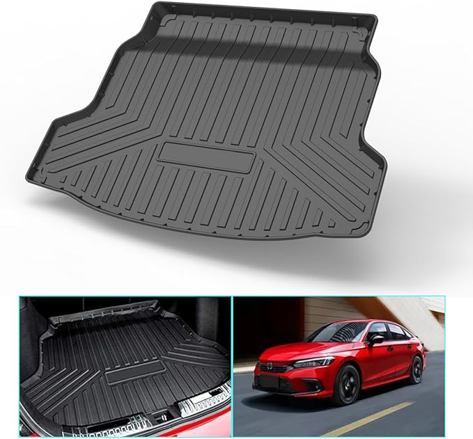 Civic Hatchback Cargo Mat - Compatible with 2017-2021 Models，All Weather Rear Cargo Liners Trunk Tray Floor mats，3D Tech Waterproof Durable Odorless,Non Sport/Sport Touring/SI/ST/Type R Model