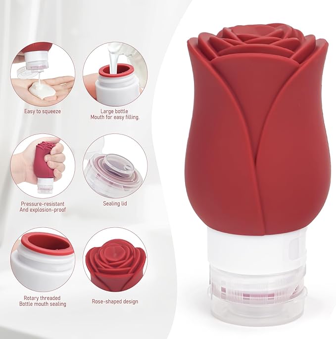 5 Pack Travel Bottles for Toiletries, TSA Approved 3oz Portable Travel Containers for Toiletries, Leak Proof Travel Tubs Refillable Liquid Travel Accessories for Shampoo Conditioner Lotion Body Wash