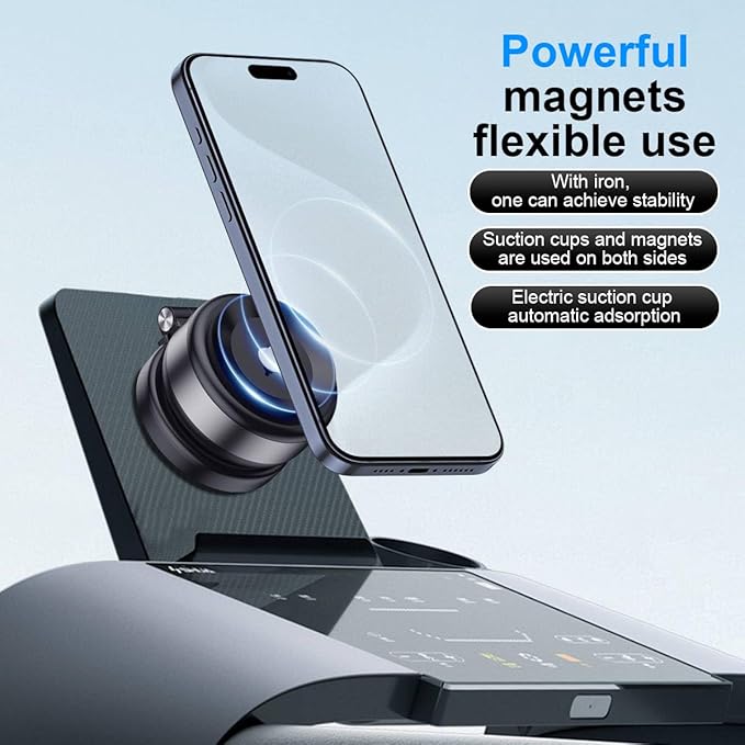 Fostex 2025 Upgraded Vacuum Magnetic Phone Stand,Double Sided Extension 360°Portable Phone Mount,Foldable Portable Vacuum Phone Holder Magnet, Magnetic Cell Phone Holder for iPhone 16/15/14/13/12
