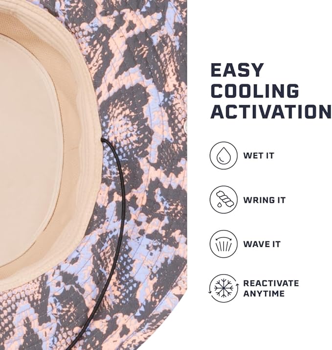 MISSION Cooling Bucket Hat - Unisex Wide-Brim Hat for Men & Women - Lightweight, Foldable & Durable - Cools Up to 2 Hours