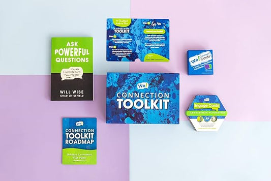 We! Connection Toolkit - Conversation Cards, Group Cohesion Deck, Icebreaker Book & Team Building Games/Activities for Work, Class & Events – Group Engagement Kit for Meaningful Connections
