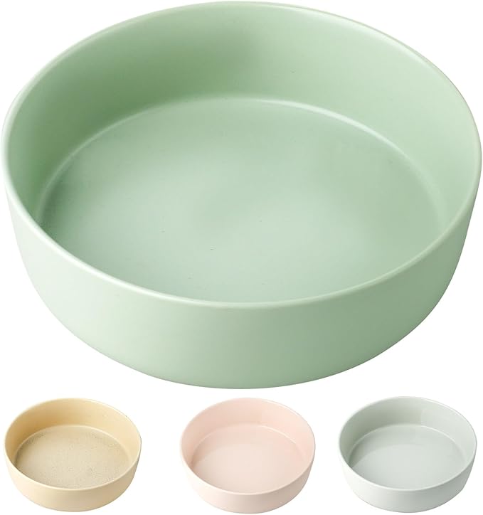UBEE Ceramic Dog Bowl, 7 inch Dog Dish Dog Food Bowl, Pet Food Water Dish Feeding for Medium Small Dogs and Large Cat, Sage Green