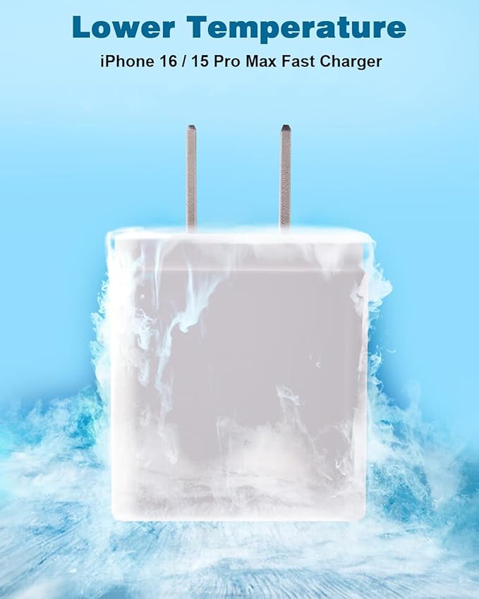 Fast Charger for iPhone 16/15 Charger,iPhone 16/15 ChargerFast Charging Type C USB C Wall ChargerBlock Adapter 10FT USB C Charging Cable Cord for Apple iPhone 16 15 Pro Max/15 Plus/iPad Pro/Air/Mini