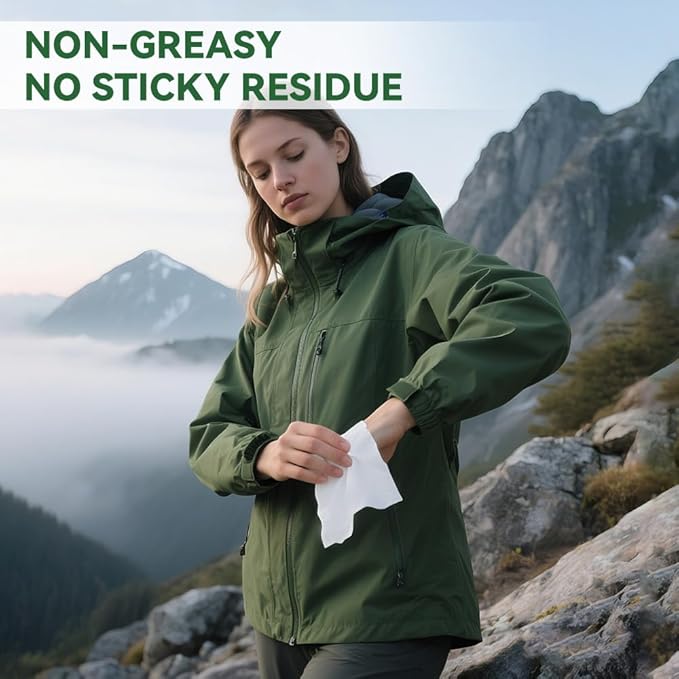 60 PCS Mosquito Repellent Wipes, Individually Wrapped Insect Repellent Wipes Made of Natural Plant-Based Essential Oils, Safe & Effective Insect Protection Perfect for Outdoor Activities, Long-Lasting