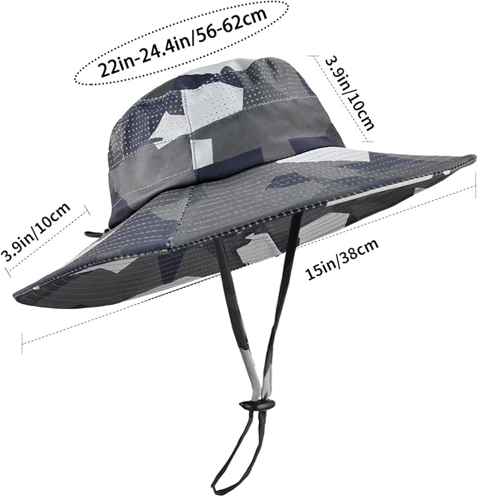 Sun Hats for Men Women Fishing Hat UPF 50+ Breathable Wide Brim Summer UV Protection Hat
