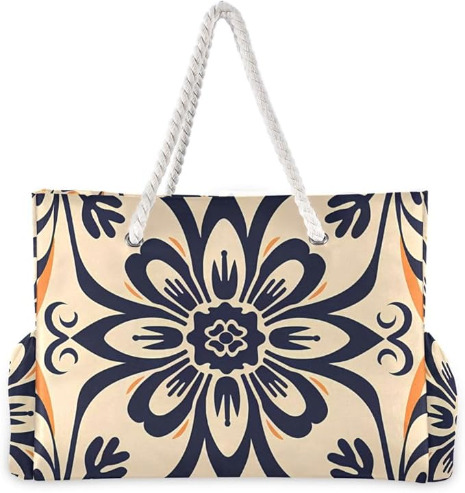 senya Large Beach Shoulder Bags Canvas Tote Water Resistant for Gym Travel Daily