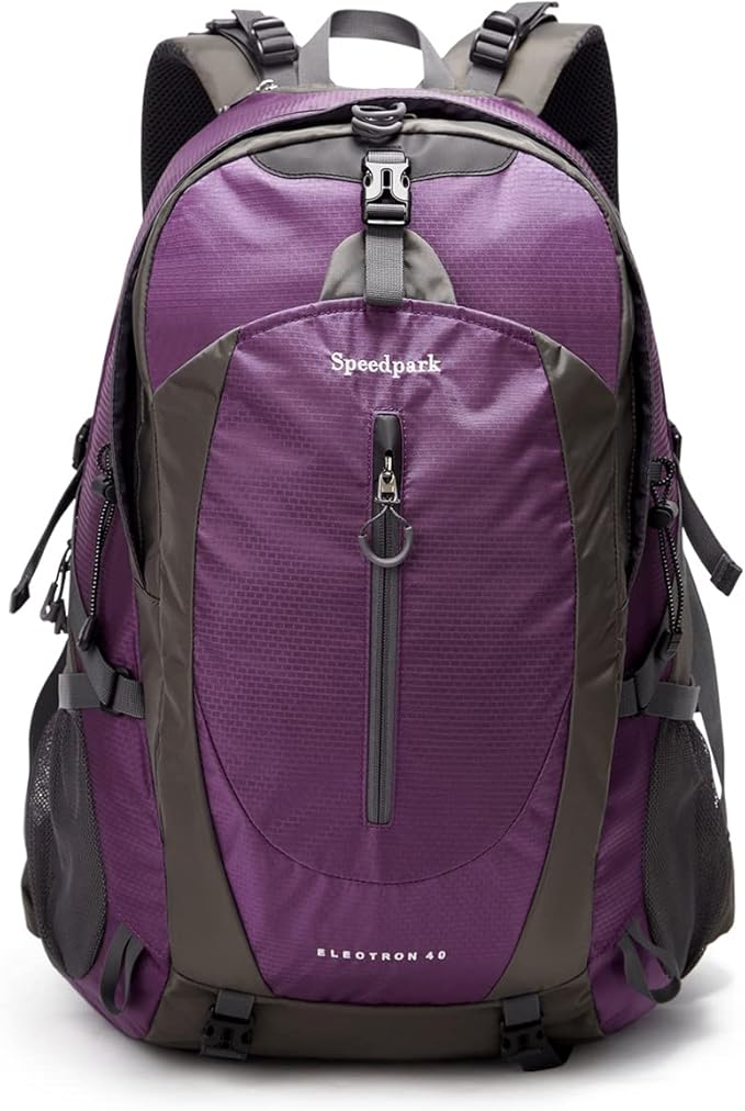 SPEEDPARK Hiking Backpack 40L Waterproof Hiking Daypack with Rain Cover, Outdoor Trekking Travel Backpacks for Men Women