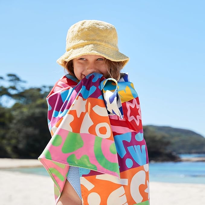 Dock & Bay Quick Drying Towel - for Sports & Gym - Compact, Lightweight - 100% Recycled - Includes Bag - Power of Positivity, Medium (130x70cm, 51x27)