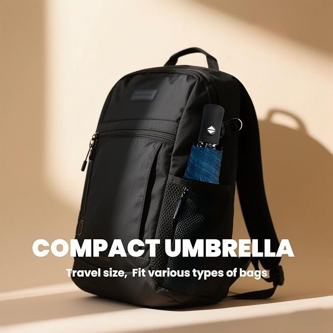 MRTLLOA 42/49 Inch Compact Windproof Travel Umbrella for Rain, Lightweight, Portable, Automatic, Strong, Waterproof Folding Umbrellas for Women, Men and Teenagers
