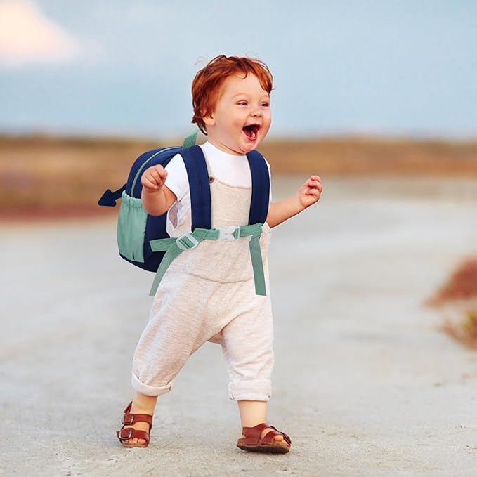 Accmor Toddler Leash Backpack, Cute Excavator Child Bag Harness with Anti Lost Wrist Link, Kid Walking Back Pack Mini Rucksack with Restraints Hand Strap Tether for Baby Boys Outdoor Traveling