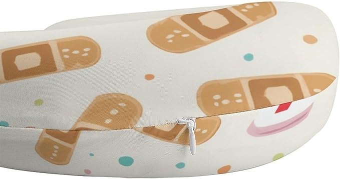 Luxury Memory Foam U-Shaped Neck Pillow Travel Support, Nurse Band U-Shape, Removable Breathable Cover Home Office