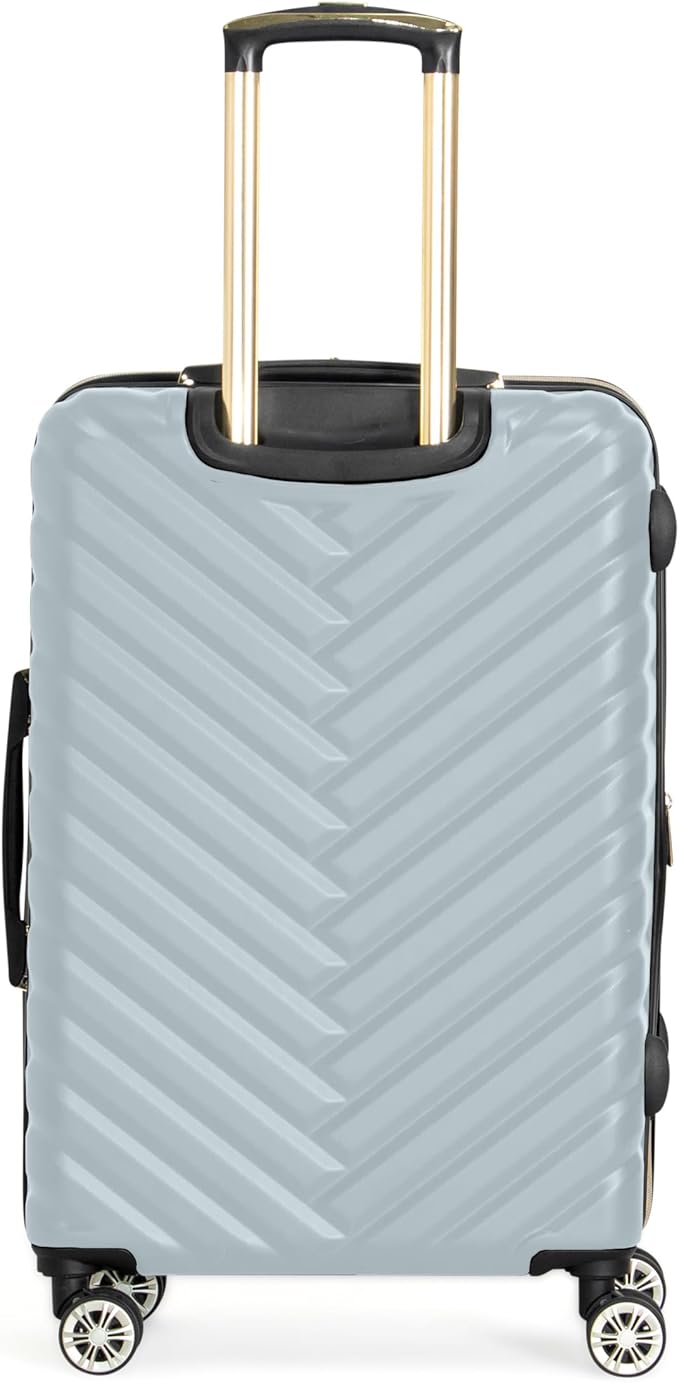 Kenneth Cole REACTION Women's Madison Square Hardside Chevron Expandable Luggage, Slate, 24-Inch Checked