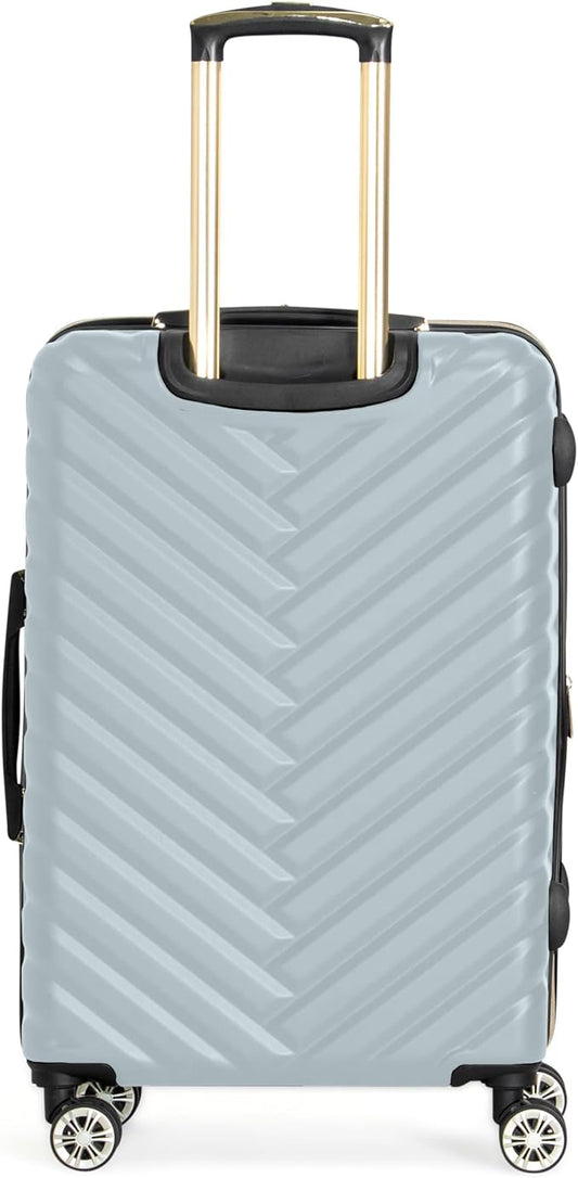 Kenneth Cole REACTION Women's Madison Square Hardside Chevron Expandable Luggage, Slate, 24-Inch Checked