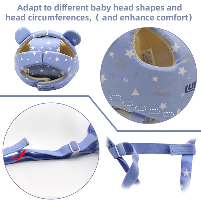 Xifamniy Baby Soft Safety Helmet Foam Head Protector Helmet for Toddler Infant Walking Suit 6-24m (Triangle)