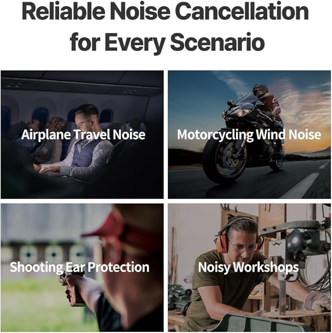 AZLA POM1000 II – Noise Cancelling Ear Plugs for Sleeping, Airplane Travel, Motorcycles, Shooting, Concerts – 35dB Hearing Protection, Adjustable Vent, Metal Case, 6 Ear Tips