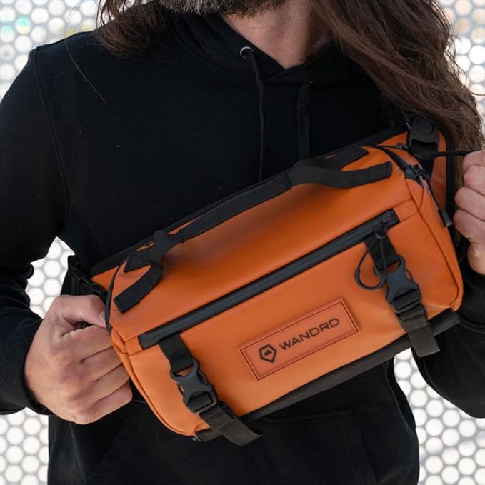 WANDRD ROGUE V1 6L Sling: Compact Camera Sling and Crossbody Bag with Fast Access, 3-Way Carry– Lightweight Everyday Bag Great for Travel, Photography, and Daily Use (Sedona Orange)