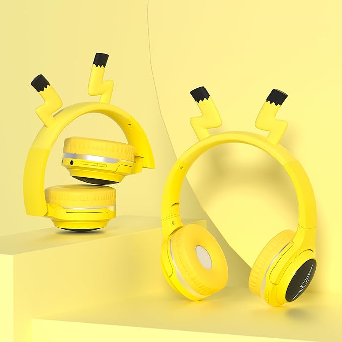 Wireless Kids Headphones with 7-Color LED Lights, 85dB Safe Volume & 40H Playtime – Ultra-Soft Over-Ear for School Travel