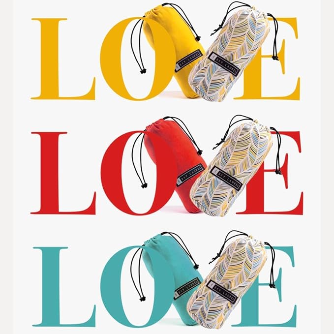 BAY LAUREL Turkish Beach Towel with Travel Bag 39 x 71 Quick Dry Sand Free Lightweight Large Oversized Towels Light - Pack of 4 (Pack of 4 - Dandelion with Floral Bag)