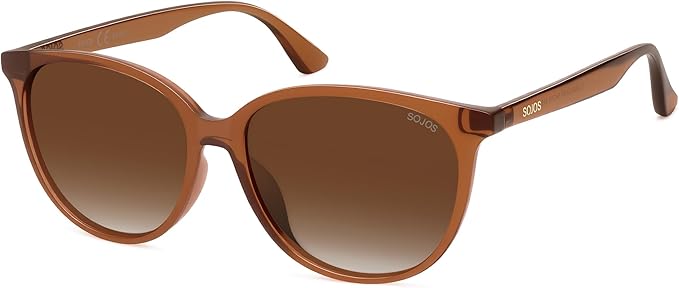 SOJOS Square Polarized Sunglasses for Women Men Vintage Style Larger Fit Shades SJ2642