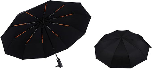 46 Inch Compact Umbrellas for Rain - Travel Small Umbrella - Automatic Folding Umbrella - Windproof Portable Umbrella, Double 10-rib