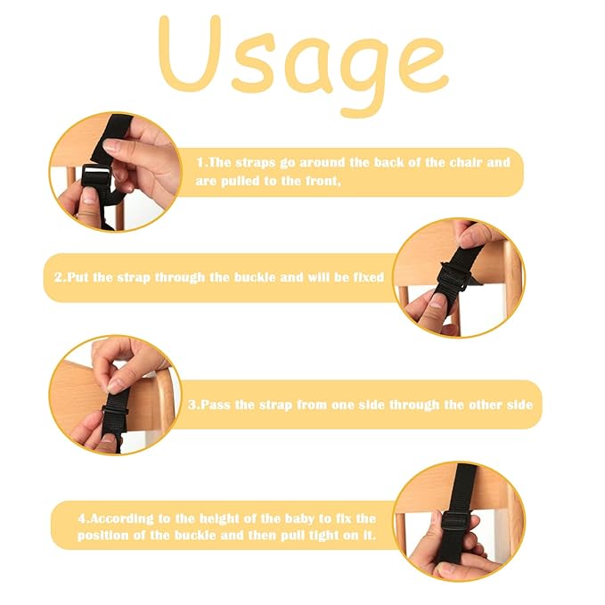 Universal 5 Point Harness Baby Seat Belt, Adjustable Harness Baby Safety Strap for Most 5 Point High Chairs,Kids Stroller Pram Buggy Pushchair