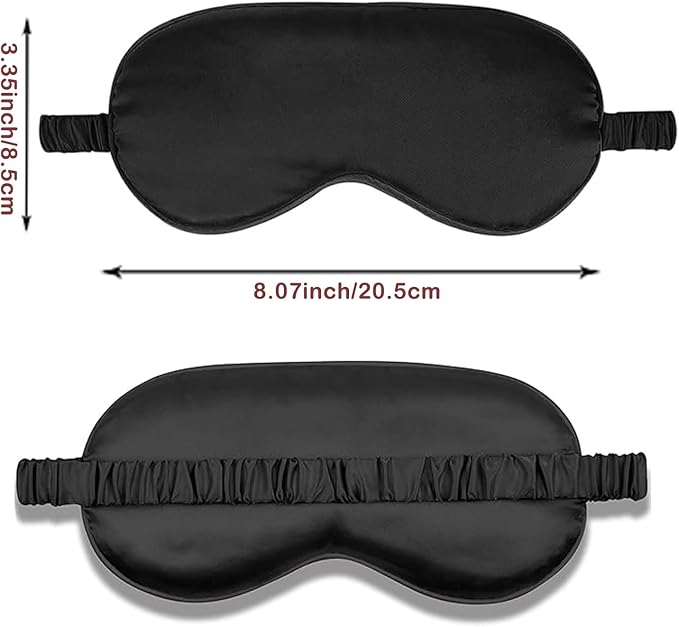 6PACK Silk Sleep Mask Satin Eye Masks Blackout Silky Eyeshade Cover Soft Blindfold Eyeshades for Women Sleeping Travel Gift