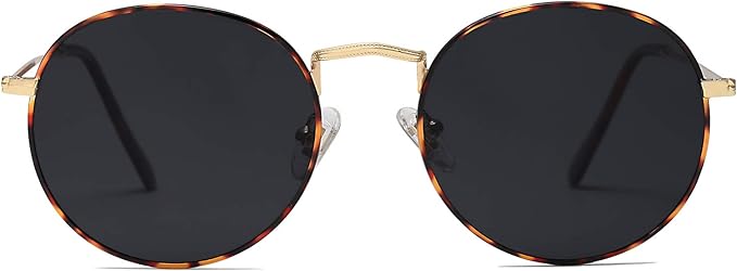 SOJOS Small Round Polarized Sunglasses for Women Men Classic Vintage Retro Shades UV400 SJ1014