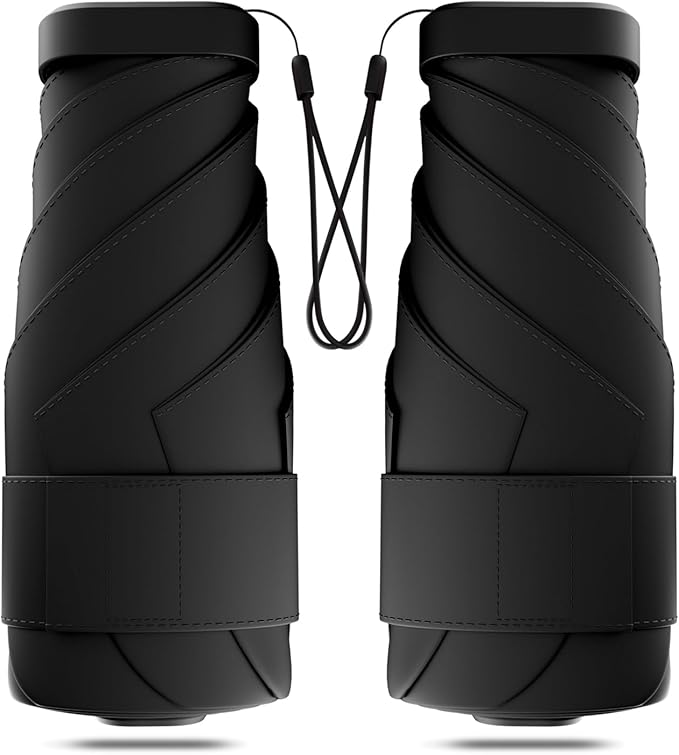 Windproof Mini Travel Folding Umbrella - UPF 50+ Sun & Rain Protection, Small Compact Lightweight Design Fits in Pocket or Bag, Eco-Friendly Fabric Wallet Umbrella for Commuter, Men Women Boys Girls