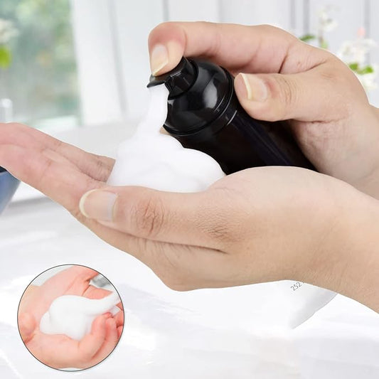 2oz Foam Pump Bottle (30PCS) Empty Travel Foaming Dispenser for Hand Soap, Lash Cleanser, Shampoo (60ml, Black
