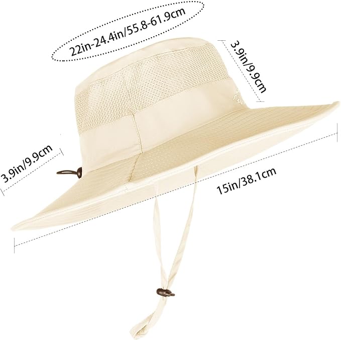Sun Hats for Men Women Fishing Hat UPF 50+ Breathable Wide Brim Summer UV Protection Hat