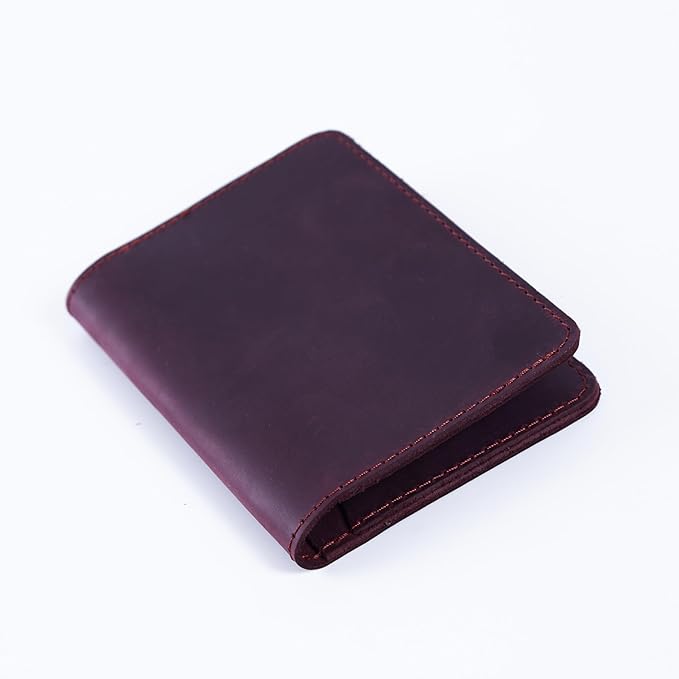 INCARNE Passport Cover - Travel Passport Wallet - Leather Passport Holder for Men Women Family with Card Slots & Note Compartmen - Sleeve Protector - Genuine Leather - Vintage Burgundy