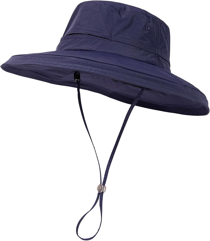 UV 50 Sun Hat for Women Wide Brim with Ponytail Hole Summer Packable Sunhat for Beach Fishing Hiking Gardening Waterproof