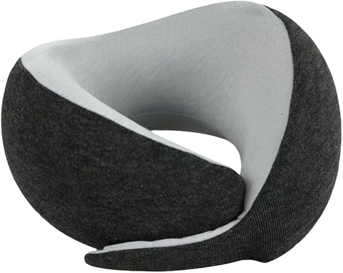 Kids Memory Foam Travel Neck Pillow, 360° Support,Travel U-Shaped Airplane Pillow, Foldable，Suitable for Commuting, Flying, Working, and Living at Home (Dark Gray)