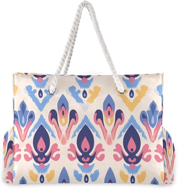 senya Large Beach Shoulder Bags Canvas Tote Water Resistant for Gym Travel Daily