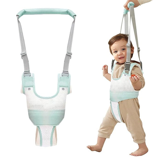 Baby Walker Breathable Baby Walking Harness Handheld Kids Walker Helper Toddler Infant Walker Harness Assistant Belt Pulling and Lifting Dual Use Walking Assistant Strap (Green 1)