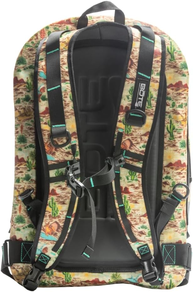 BOTE Highwater Backpack Waterproof Outdoor Zipper Dry Bag 28 Liter Capacity Molle Straps Fully Submersible Watersports Kayaking Fishing Hunting Boating